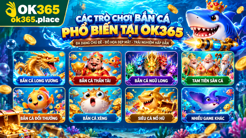 Các trò chơi Bắn Cá phổ biến tại OK365