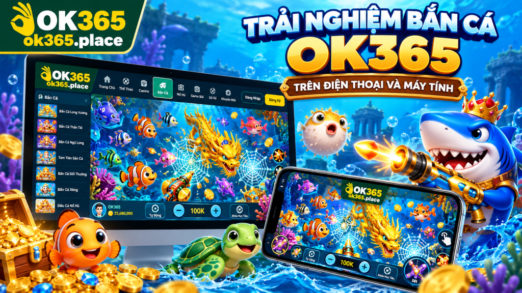 Trải nghiệm Bắn Cá OK365 trên điện thoại và máy tính