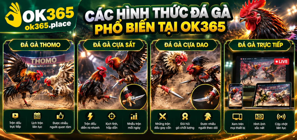 Các hình thức Đá Gà phổ biến tại OK365